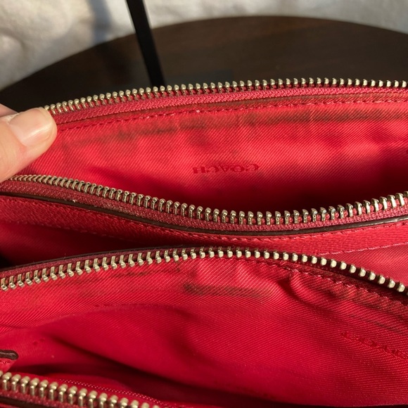 COACH PINK LEATHER SATCHEL TOTE SHOULDERBAG - Picture 9 of 13